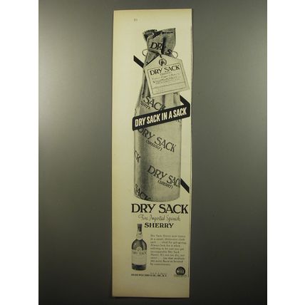 1950 Dry Sack Sherry Ad - Dry Sack fine imported Spanish Sherry