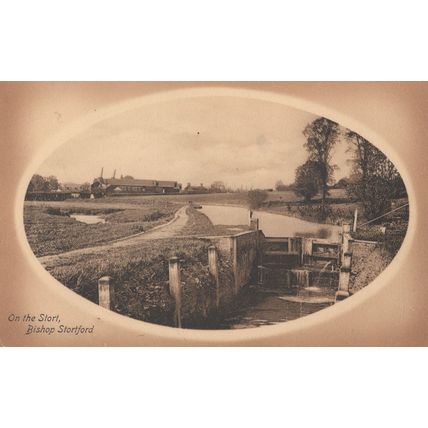 On The Stort Bishops Stortford Old Postcard