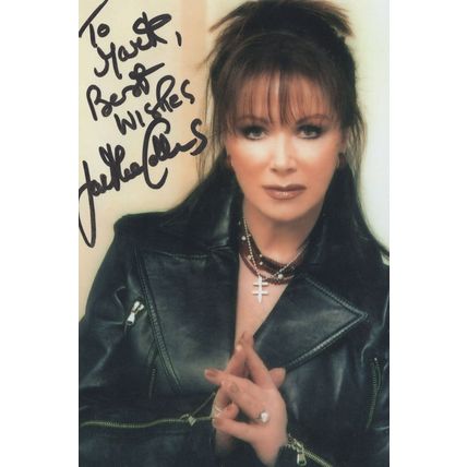 Jackie Collins Author Hand Signed Photo
