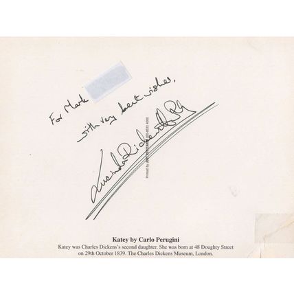 Lucinda Hawksley Of Victorian Author Charles Dickens Hand Signed Autograph