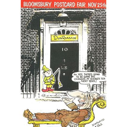 Dennis Healey 10 Downing Street Comic Advertising Postcard