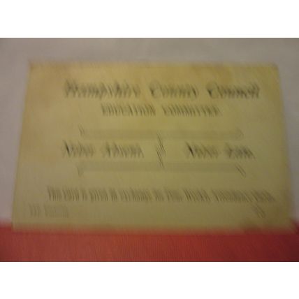 TOWER BRIDGE. HAMPSHIRE COUNTY COUCIL SCHOOL ATTENDANCE card/
