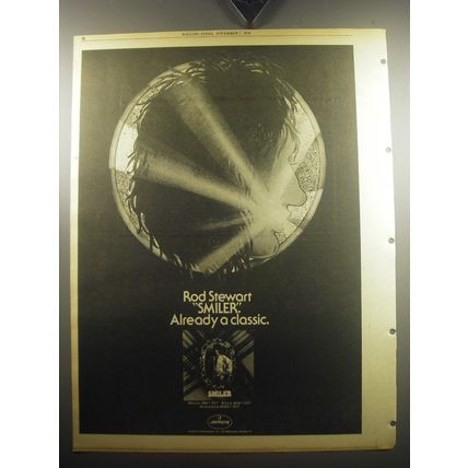 1974 Rod Stewart Smiler Album Ad - Already a classic