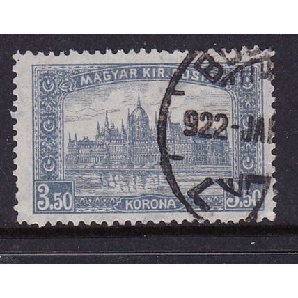 HUNGARY 1920 3.50k PARLIAMENT BUILDING USED