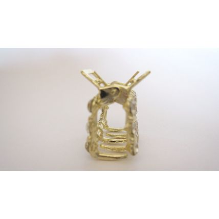 Small mini gold metal crystal square hair claw clip