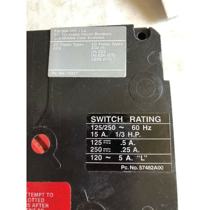 NEW SIEMENS S07ED62AB,ITE 14-22 AWG CIRCUIT BREAKER,DB