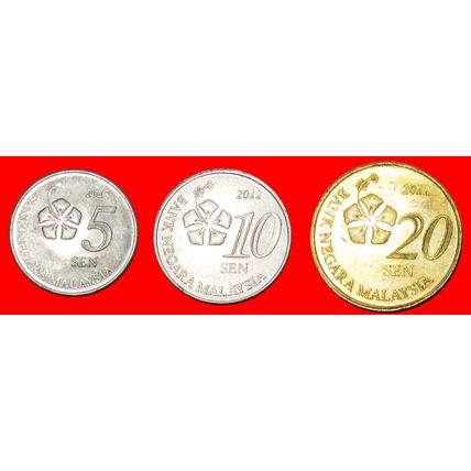 NEW EMISSION (2011-2023): MALAYSIA ★ 5-10-20 SEN 2012-2013!★LOW START★NO RESERVE