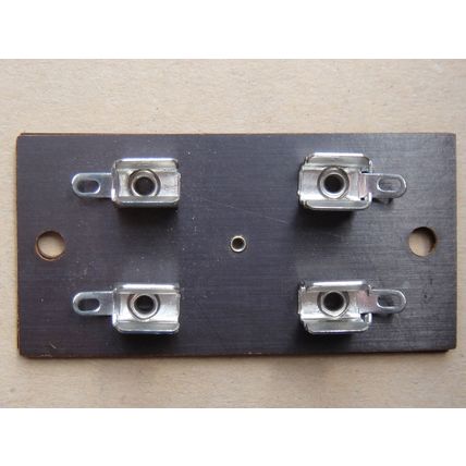 Open Dual 1¼ Inch Fuse Holder, Paxolin, RS Radiospares New Old Stock