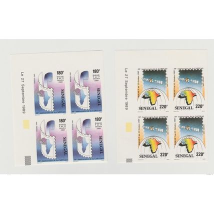 Sénégal 1989 ND Imperf 30 ans CAPTEAO Map Landkarte Space Raumfahrt Espace