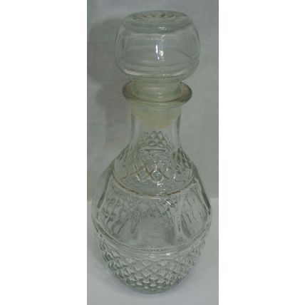 Vintage Princess House Wine Pressed Glass Decanter W/Stopper 10" Inch