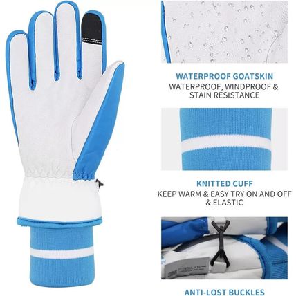 Handylandy Waterproof Ski Gloves for Men Women, Grip Winter Gloves XS size.. UK