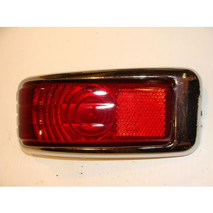 1946 1947 1948 DESOTO LH DS TAILLIGHT OEM GLASS LENS & HOUSING #CB13755