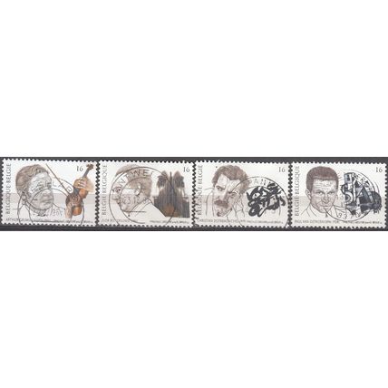 Belgique 1996 Michel 2718 - 2721 O Cote (2008) 3.20 € Musique et littérature