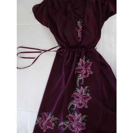 Dress - Purple Floral - Spaghetti Strap with attached Jacket - Size 5