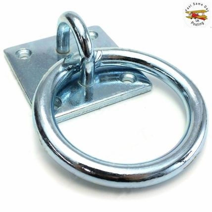 50mm HEAVY DUTY CATENARY RING PLATE Strong Chain/Wire/Rope Wall Tie Down Hang