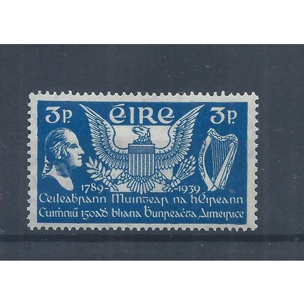 Ireland stamps. 1939 3d US Constitution & President MH SG 110 (AE333)