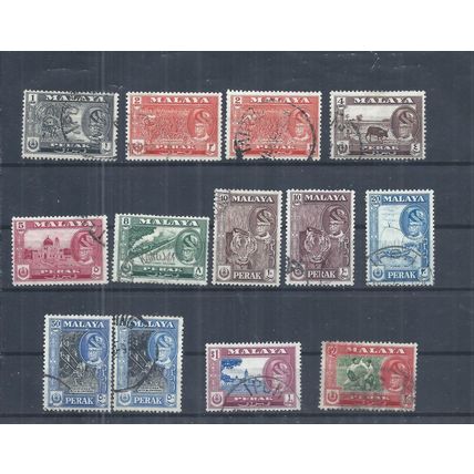 Perak stamps. 1957 series to $2 used.SG 150 - 160. (AP391)