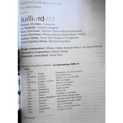 10 Juilliard School Playbills lot, 2014-15 Lincoln Center, NYC