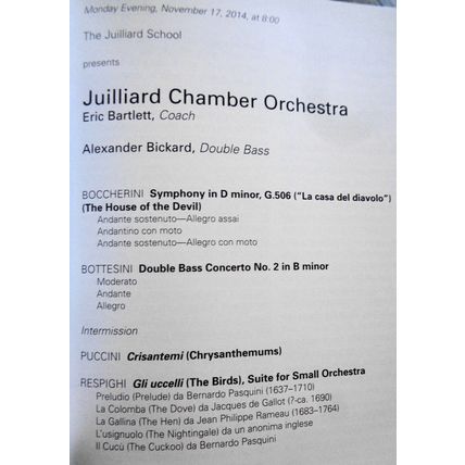 10 Juilliard School Playbills lot, 2014-15 Lincoln Center, NYC