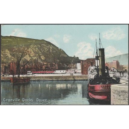 Granville Docks, Dover, Kent, c.1905 - Shurey's Postcard