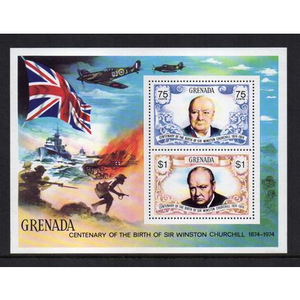 Grenada - 1974 - Churchill Birth Centenary, MNH Mini-Sheet