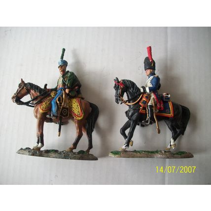 Del Prado Military Soldiers on Horseback X2 Painted Lead Figures ref 2