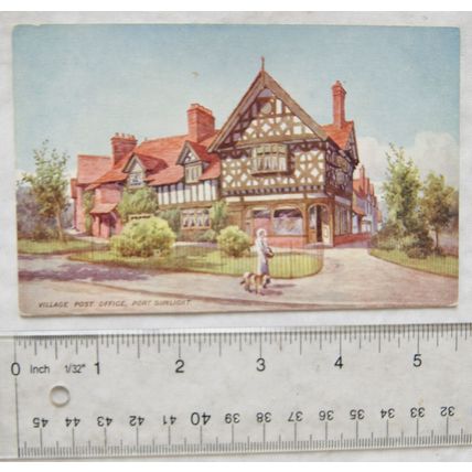pre 1918 postcard Port Sunlight, Village Post Office