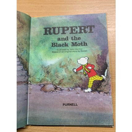 1977 "RUPERT AND THE BLACK MOTH" RUPERT BEAR SMALL HARDBACK BOOK (P2)