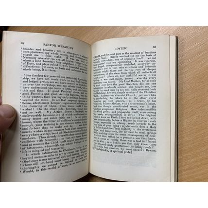 1906 "SARTOR RESARTUS" THOMAS CARLYLE ANTIQUE SMALL HARDBACK BOOK (P2)