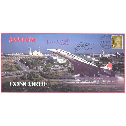 Bahrain Concorde Brian Walpole John Hurst LTD TO 2 Hand Signed FDC