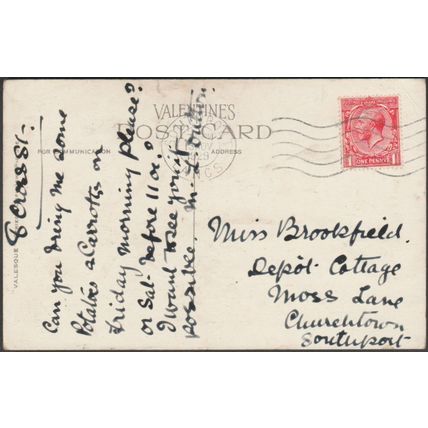 Floral Display, Rotten Row, Southport, Lancashire, 1929 - Valentine's Postcard