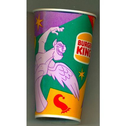 1996 HUNCHBACK OF NOTRE DAME original Burger King paper soda cup