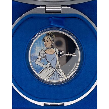 1 oz 2024 Agoro Silver Collectible Coin Cinderella Disney Princess Mintage 2000