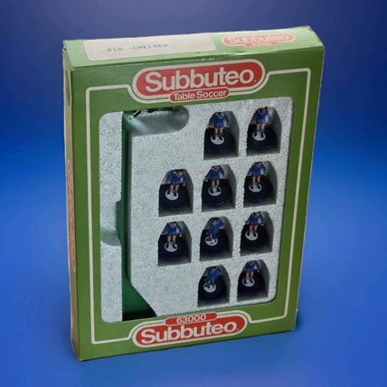 Subbuteo lw team ref 618 CHELSEA COMPLETE SET IN CORRECT LABEL BOX