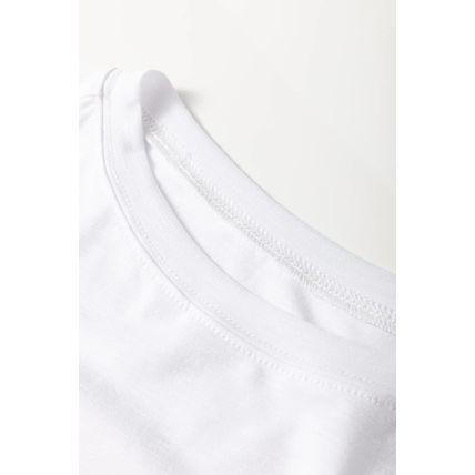 White Faux Two Piece Floral Long Sleeve Patchwork Tee