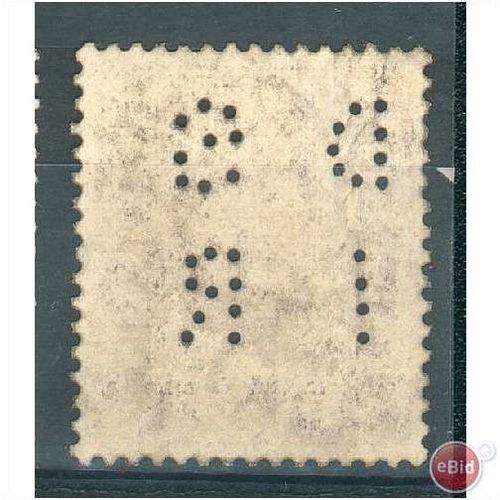 GB stamps 1937-47 KGV1 - 6d purple SG470 perfin - 6