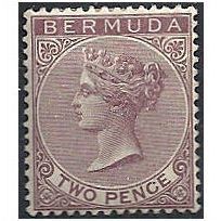 Bermuda 1898 SG26a 2d Brown-Purple Mounted Mint .. .