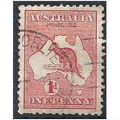 Australia 1913 SG2 1d Red Fine Used . .