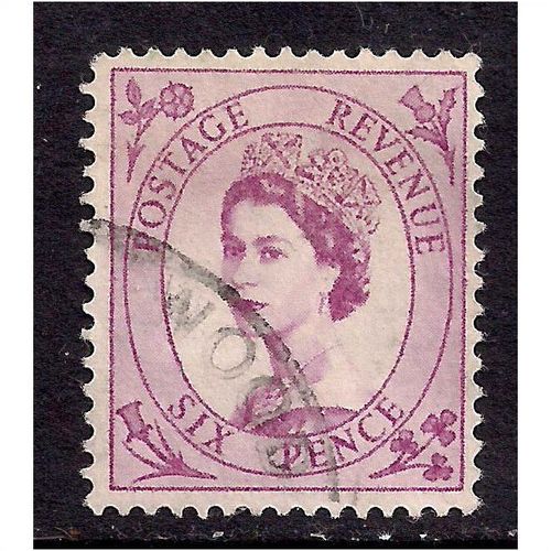 GB 1958 QE2 6d Claret Wilding Wmk 179 SG 579.(T877 )