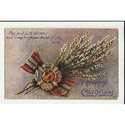 9485 A SPRIG O' HEATHER Tuck Oilette Postcard