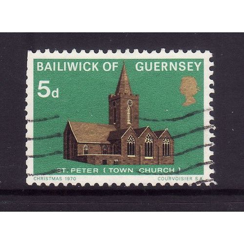 GUERNSEY 1970 SG 41 5d ST PETERS CHURCH FINE USED