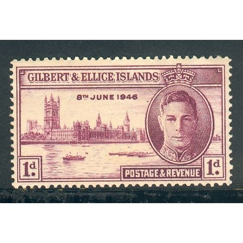Gilbert & Ellice Islands 1946 - SG55 - 1d purple - Victory - MH