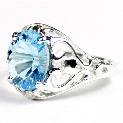 Swiss Blue Topaz, 925 Sterling Silver Ring, SR004