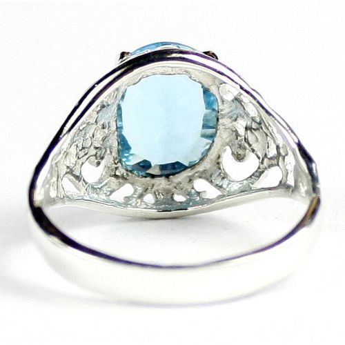 Swiss Blue Topaz, 925 Sterling Silver Ring, SR004