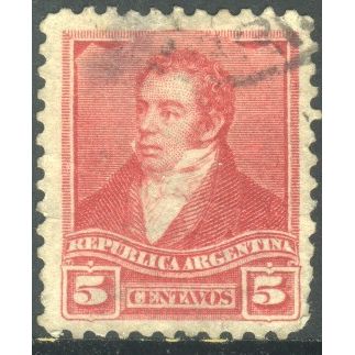 Argentina 1892 - SG146 - 5c red - Rivadavia - used