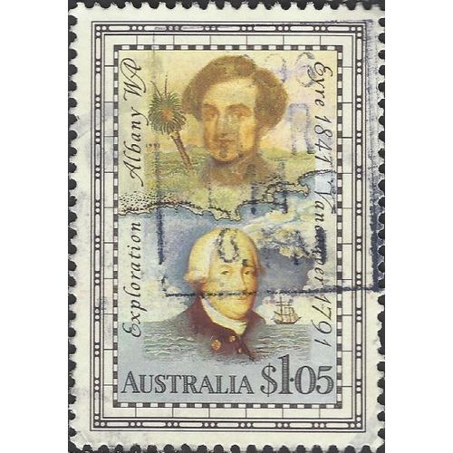 AUSTRALIA, Eyre and Vancouver, blue 1991, $1, #4