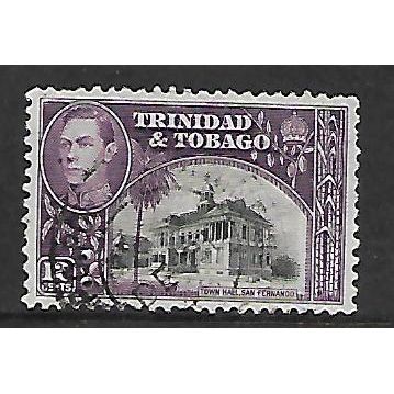TRINIDAD & TOBAGO 1944 12c BLACK & SLATE PURPLE SG 253a FINE USED#