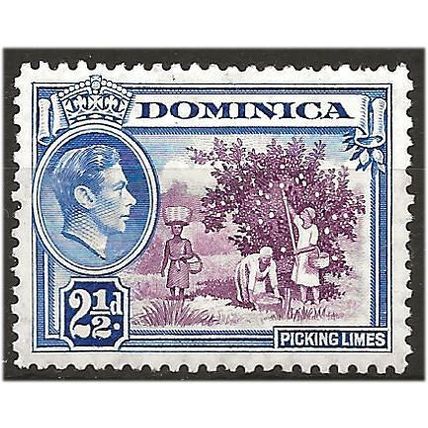 Dominica 1939 SG103 2 1/2d Purple & Bright Blue Mounted Mint . .. .