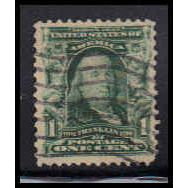 Used 300 1c Benjamin Franklin Fine K0227