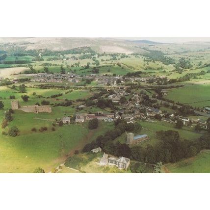 Church & Market Brough Cumbria Village Aerial Postcard